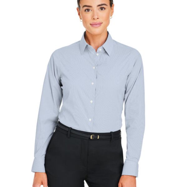 CrownLux Performance® Ladies' Microstripe Shirt Thumbnail